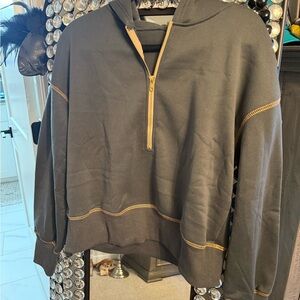 Women’s Gray Half-Zip hoodie